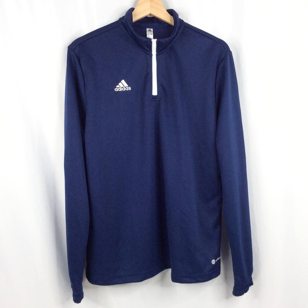 Adidas Aeroready 1/4 Zip Pullover Sweatshirt Top Women's Size XL 20-22 Navy Blue